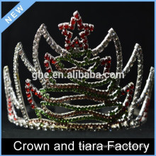 Coronas de la tiara del feliz cumpleaños del año nuevo, decoración de la corona de la Navidad